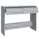 Console Table Grey Sonoma 100x35x76.5 cm Engineered Wood 813036