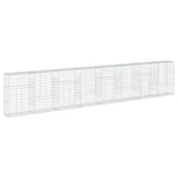 Gabion Basket with Cover 800x50x150 cm Galvanised Iron 3295161