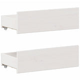 Bed Frame without Mattress with Headboard White 180x200 cm Super King Solid Wood Pine 3308757