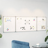 Magnetic Whiteboard Foldable 200x60x1.7 cm Aluminium 4005369