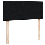 ZNTS Box Spring Bed with Mattress Black 120x200 cm Fabric 3285850
