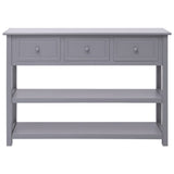 Sideboard Grey 108x30x76 cm Solid Wood Paulownia 338546