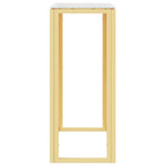Console Table Gold 70x30x70 cm Stainless Steel and Glass 350034