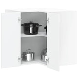 Kitchen Wall Corner Cabinet Porto High Gloss White Engineered Wood 854099
