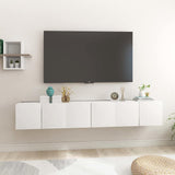 804510 3 Piece Hanging TV Cabinet Set White 60x30x30 cm
