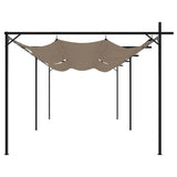 Pergola with Retractable Roof Taupe 589x292x230 cm 360121