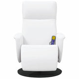 Massage Recliner Chair White 71 x 90 x 105 cm Faux Leather 42018598