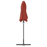 Garden Parasol Terracotta 370 x 197 x 239 cm 42003374