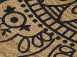 Handmade Rug Jute with Dark Blue Print 150 cm 133703