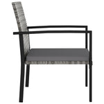 Garden Dining Chairs 4 pcs Poly Rattan Grey 317173