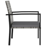 Garden Dining Chairs 4 pcs Poly Rattan Grey 317173