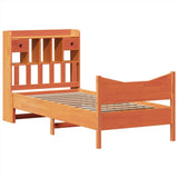 Bed Frame without Mattress Wax Brown 75x190 cm Small Single Solid Wood Pine 3323403