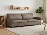 3 Seater Sofa Dark Grey 190 x 81 x 82 cm Faux Suede Fabric 42041001