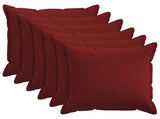 Cushion Cover 6 pcs HOUTEN Wine Red 80 x 80 cm Faux Linen 921562