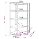 5-Layer Corner Shelf Blue Steel&Engineered Wood 152889