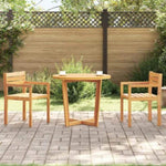 Garden Dining Table Round 90x75 cm Solid Wood Acacia 4108134