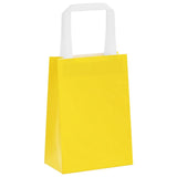 Paper Bags 250 pcs with Handles Yellow 15x8x21 cm 4102005
