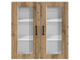 Wall Glass Cabinet PORTO Artisan Oak 60 x 31 x 80 cm 885444