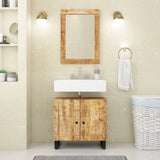2 Piece Bathroom Furniture Set Solid Wood Mango 3200633