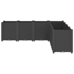 ZNTS Garden Planter Black 160x160x53 cm PP 367868