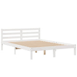 Bookcase Bed without Mattress White 140x190 cm Solid Wood Pine 3321931