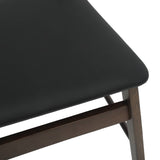 Dining Chair 2 pcs Dark Brown and Black Solid Rubber Wood 42020484