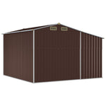 Garden Shed Brown 277x279x179 cm Galvanised Steel 3188296