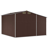 Garden Shed Brown 277x279x179 cm Galvanised Steel 3188296