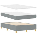 Box Spring Bed with Headboard Light grey 120 x 200 cm Fabric 3339686