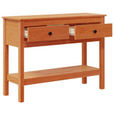 Console Table Wax Brown 100 x 35 x 75 cm Soild Pine Wood 869937