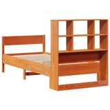 Bookcase Bed without Mattress Wax Brown 75x190 cm Small Single Solid Wood Pine 3323013