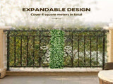2pc Expanding Garden Trellis, 2 x 1m Faux Decorative Privacy Fence with Artificial Leaves, Privacy T3398P322142