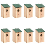 Bird Houses 8 pcs Wood 12x12x22 cm 276006