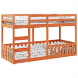 Bunk Bed Wax Brown 80x200 cm Solid Wood Pine 3308588