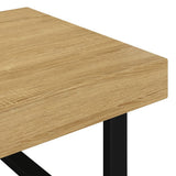 Coffee Table Light Brown and Black 120x60x40 cm MDF and Iron 286102