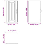 Kitchen Wall Cabinet Lucca White Engineered Wood 853777