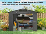 6 x 4 ft Outdoor Garden Storage Shed, Waterproof Bike Tent with Vent and Roll-Up Zipper Door T3398P554155