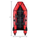 ZNTS Camping Survivals 10ft PVC 330kg Water Adult Assault Boat Red Black 44475478