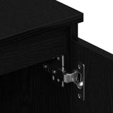 TV Cabinet Black Oak 140x40x35.5 cm Engineered Wood 862440