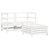 3 Piece Garden Sofa Set White Solid Wood Pine 3250753