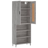 Highboard Grey Sonoma 69.5x34x180 cm Engineered Wood 3200087