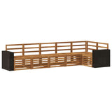 Sectional Sofa Set 6 pcs Natural Solid Acacia Wood 3384420