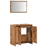 2 Piece Bathroom Furniture Set Old Wood Engineered Wood 856067