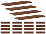 Stair Tread 20 pcs 90 x 25 x 2 cm Dark Brown Solid Oak Wood 3449527