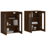 Wall Mounted Cabinets 2 pcs Brown Oak Engineered Wood 3197960
