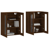 Wall Mounted Cabinets 2 pcs Brown Oak Engineered Wood 3197960