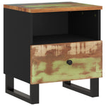 ZNTS Bedside Cabinet Solid Wood Reclaimed&Engineered Wood 350652