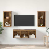 TV Cabinet Set Wall-mounted 3 pcs Old Wood Engineered Wood 3393378