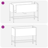 Raised Garden Planter Silver 60 x 26 x 45 cm Stainless steel 865887