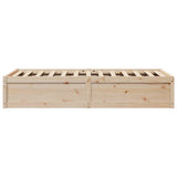 Bed Frame without Mattress 100x200 cm Solid Wood Pine 846828